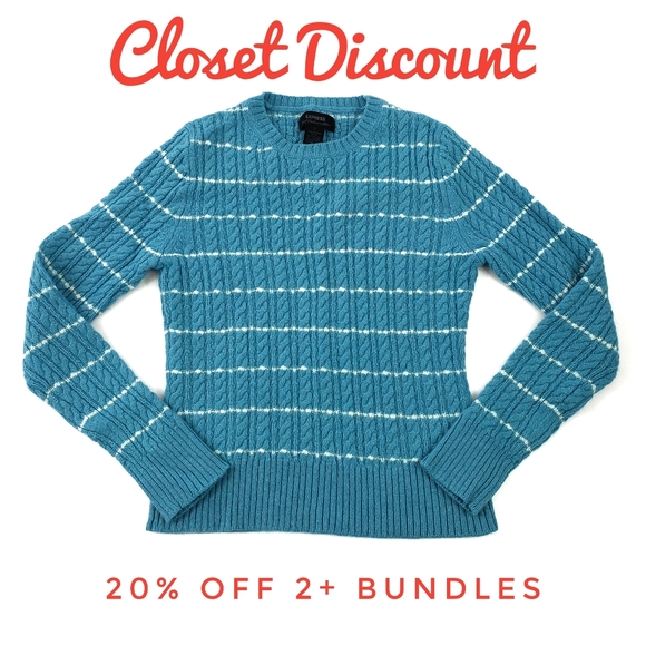 Express Small Cashmere Angora Blend Cable Knit E - Picture 2 of 9